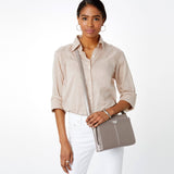 Brighton Jagger Cross Body Organizer Zinc Pearl